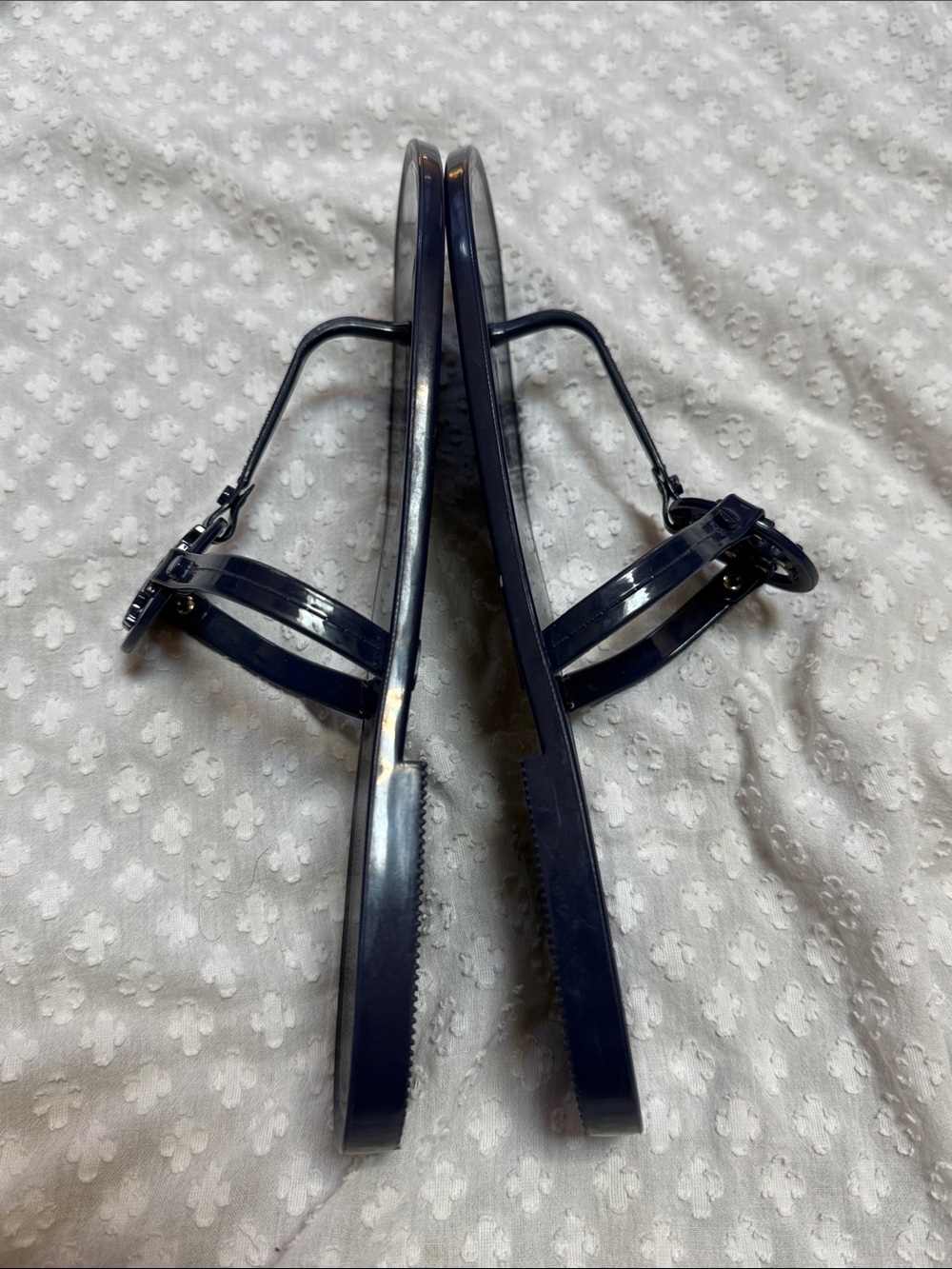 Tory Burch Mini Miller Jelly Thong Sandals Blue - Picture 10 of 11
